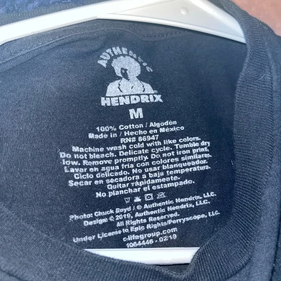 Jimi Hendrix Tee Shirt womens Size M Black/Neon Vintage EUC Host Pick 9/20/23 - Picture 5 of 5